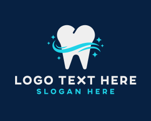 Dental Tooth Sparkle Logo