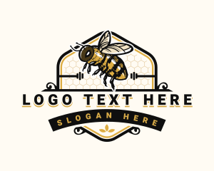 Hornet - Bee Organic Honey logo design