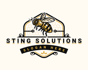 Sting - Bee Organic Honey logo design