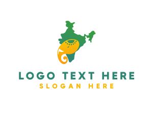 Tusk - Elegant Indian Elephant logo design