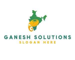 Ganesh - Elegant Indian Elephant logo design