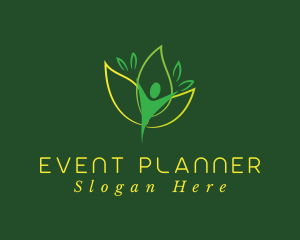 Esthetician - Green Human Leaf Flower logo design