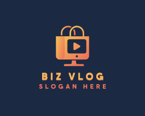 Vlog - Shopping Vlog Ecommerce logo design