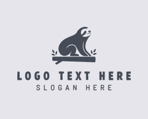 Zoo - Sloth Animal Zoo logo design