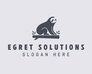 Sloth Animal Zoo logo design