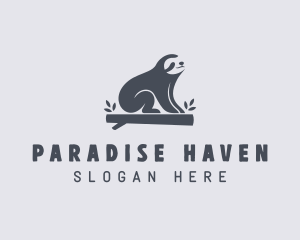 Sloth Animal Zoo logo design