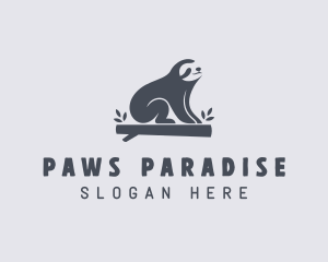 Sloth Animal Zoo logo design