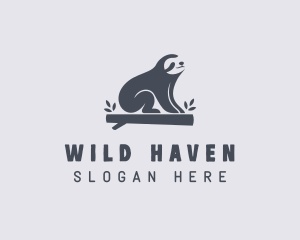 Zoo - Sloth Animal Zoo logo design