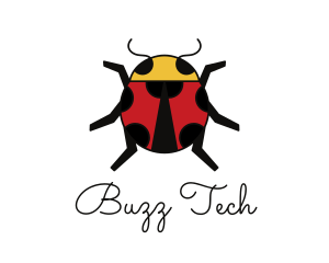 Geometric Lady Bug logo design