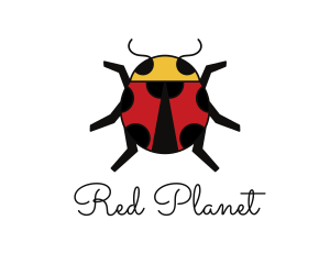 Geometric Lady Bug logo design