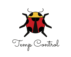 Geometric Lady Bug logo design