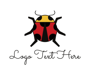 Bug - Geometric Lady Bug logo design