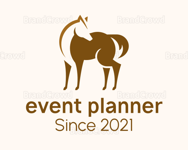 Brown Horse Stallion Logo