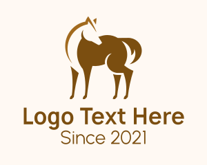 Brown Horse - Brown Horse Stallion logo design