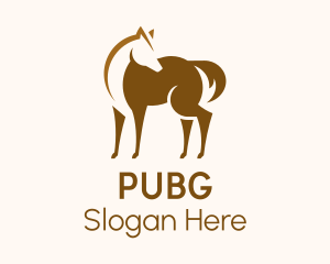 Brown Horse Stallion Logo