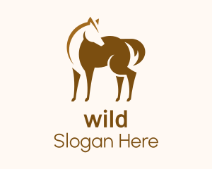 Brown Horse Stallion Logo