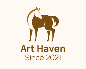 Brown Horse Stallion logo design