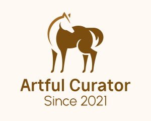 Brown Horse Stallion logo design