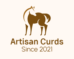 Brown Horse Stallion logo design