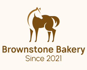 Brown Horse Stallion logo design