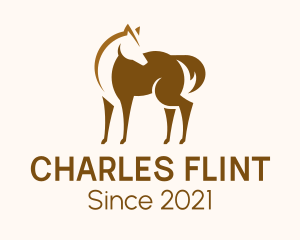 Brown Horse Stallion logo design