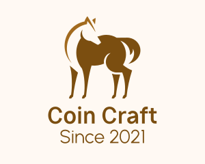 Brown Horse Stallion logo design