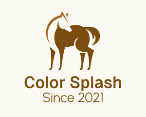 Brown Horse Stallion logo design