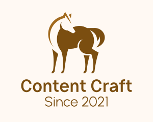 Brown Horse Stallion logo design