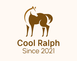 Brown Horse Stallion logo design