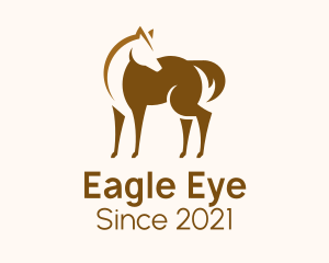 Brown Horse Stallion logo design