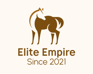 Brown Horse Stallion logo design