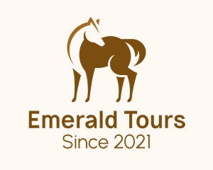 Brown Horse Stallion logo design