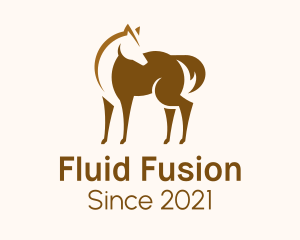 Brown Horse Stallion logo design