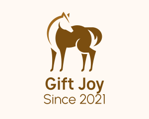 Brown Horse Stallion logo design