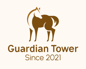 Brown Horse Stallion logo design