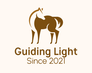 Brown Horse Stallion logo design