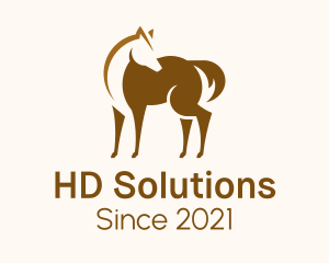 Brown Horse Stallion logo design