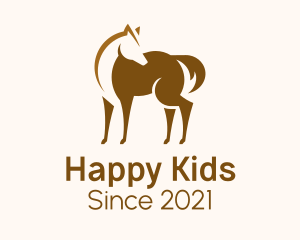 Brown Horse Stallion logo design