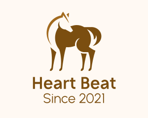 Brown Horse Stallion logo design