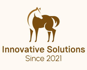 Brown Horse Stallion logo design