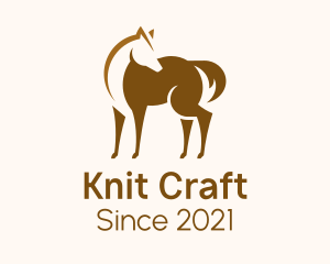 Brown Horse Stallion logo design