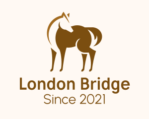 Brown Horse Stallion logo design