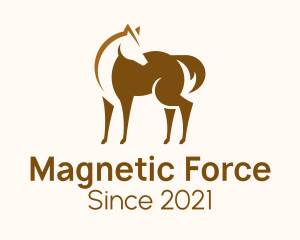 Brown Horse Stallion logo design