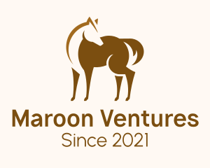 Brown Horse Stallion logo design