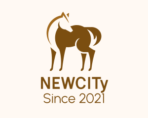 Brown Horse Stallion logo design