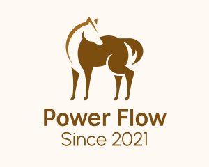 Brown Horse Stallion logo design