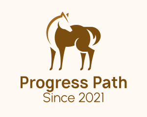 Brown Horse Stallion logo design