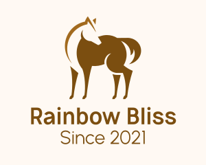 Brown Horse Stallion logo design