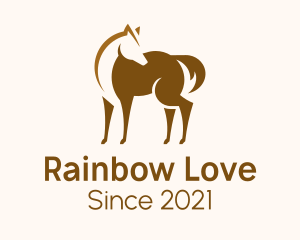 Brown Horse Stallion logo design