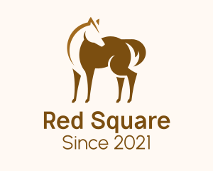 Brown Horse Stallion logo design